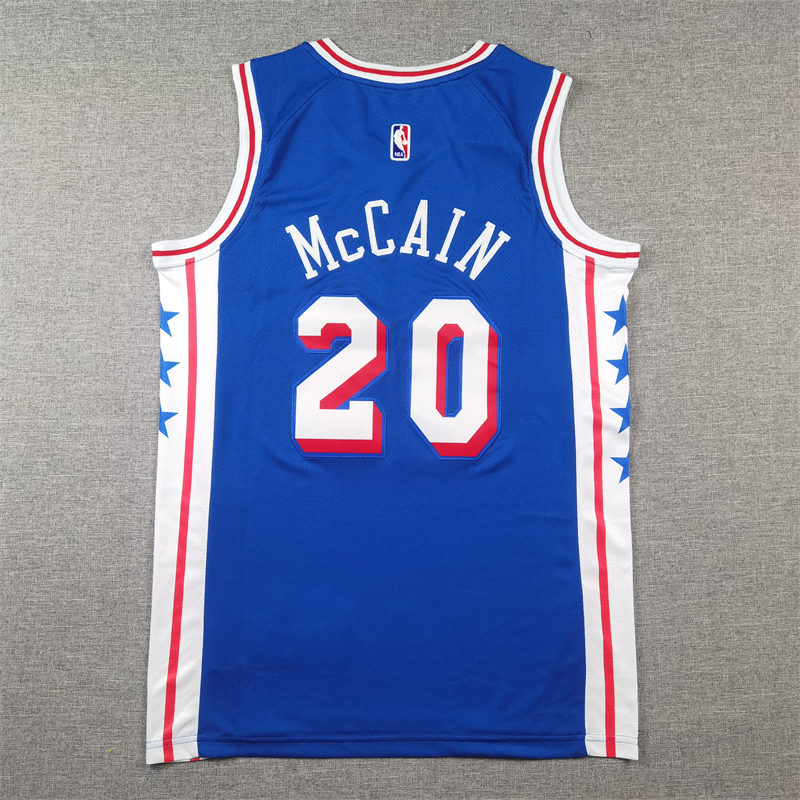 Men Philadelphia 76ers #20 McCain blue 2024 2025 NBA jersey ->philadelphia 76ers->NBA Jersey